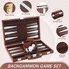 Backgammon Set 2 players, Classic Board Games with Leather Case,