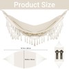 Canvas Tassel Hammock Bohemian White Double 2-Person — GRSECPO