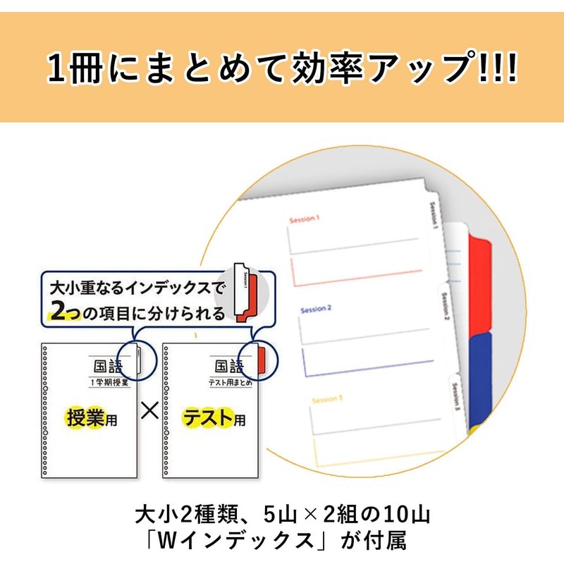 Maruman F310A-52A Loose Leaf Binder Session B5, 26 Holes, Sora