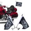 Trunk Lid Flag Pole Mount Kit with Homeland Security Flag