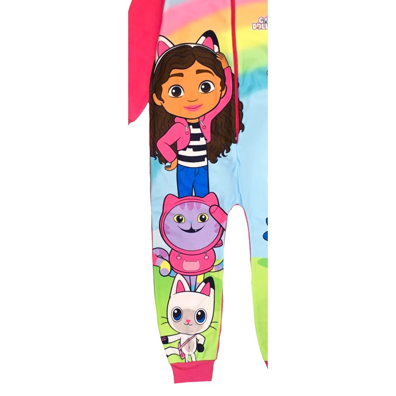 Gabby's Dollhouse Girls Onesie, Sleepsuit, All in One Pyjamas, Pink,