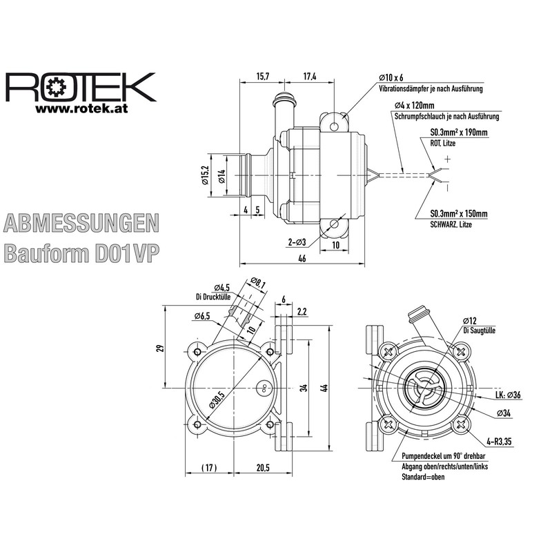 Food Grade Mini Centrifugal Pump with Brushless DC Motor Housing: