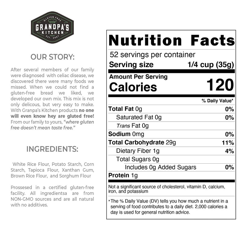 Grandpa's Kitchen Gluten Free Baking Flour Blend, All Purpose Gluten