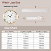 sourcing map Leather Watch Band 16mm Embossed Pattern Cowhide Watch