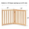 LZRS 2-Panel Wooden Free Standing Foldable Dog Gate Indoor –