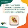 ECO SOUL Compostable 15cm Square Palm Leaf Plates | Pack