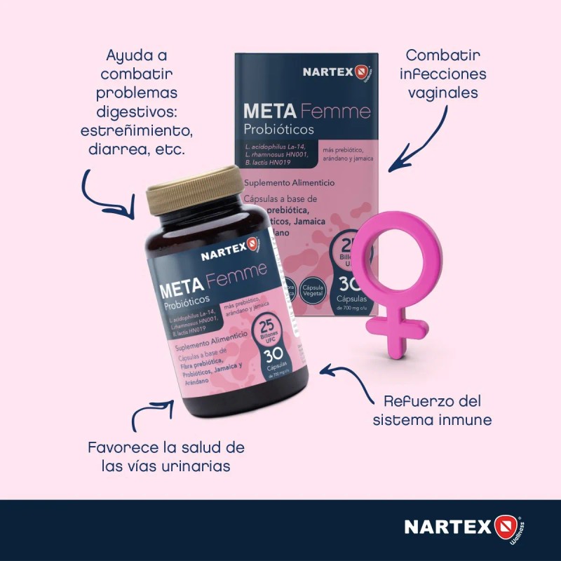 Probióticos Mujeres 25 Billones Ufc Meta Femme 30 Caps 2pack