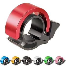 OTIMORA Bicycle Bell, Lightweight, 0.6 oz (17 g), Compact, Compatible with 0.9 inch (22 mm) Pipe Diameter, Aluminum Alloy, Rustproof, Concealable, Clear, Loud Volume, 80 dB, Easy Installation, Road