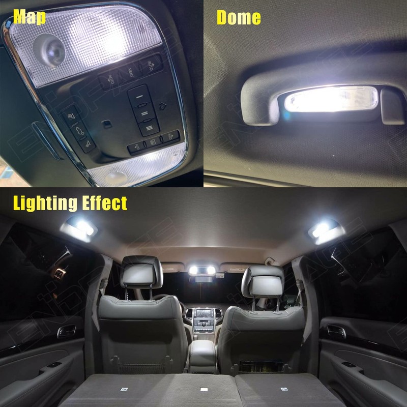 ENDPAGE 17-Pieces White LED Interior Lights Kit for Chrysler 300