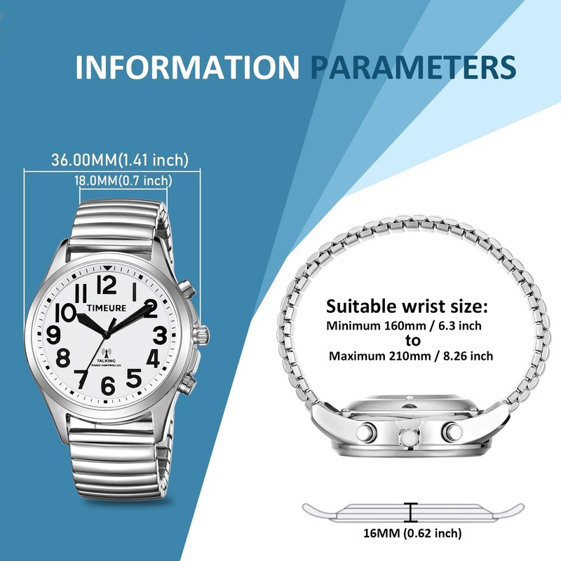 Lady's Talking Watch with Jumbo Numbers for Bind, Seniors,Visually impaired,or