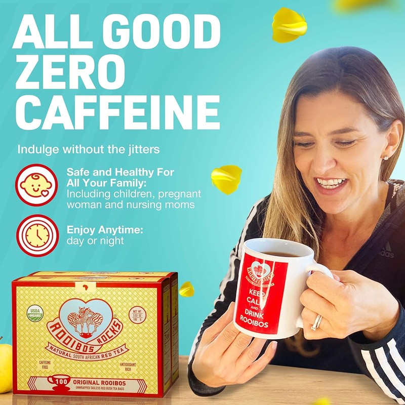 Caffeine Free Tea Organic Rooibos Tea Bags 200 - Naturally