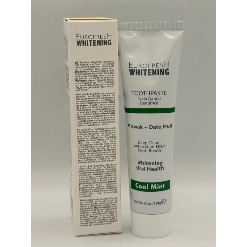 Farmasi Eurofresh Whitening Miswak & Date Fruit Toothpaste 4.6 oz