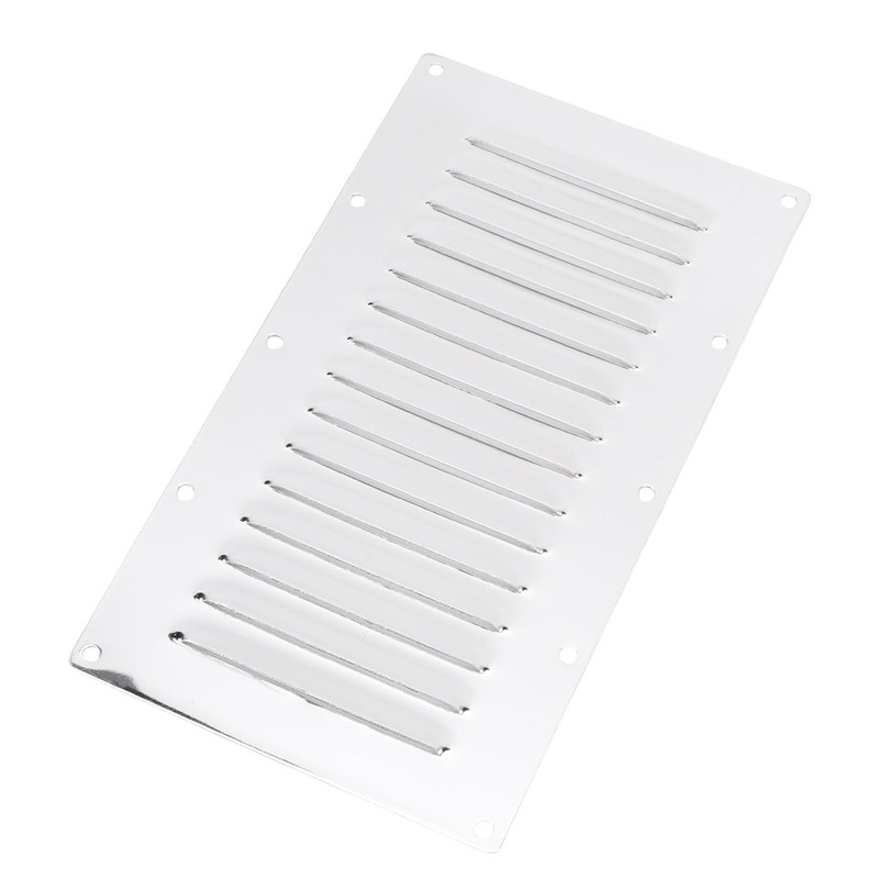 Asixxsix 9 X 5inch Rectangular Louvered Air Vent, Stainless Steel