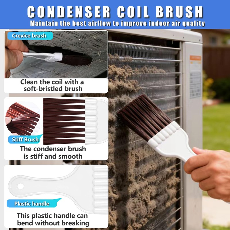 JAKAPHORIC 9 Pcs Air Conditioner Fin Comb Kit, Ac Fin