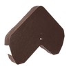 3 x Brown Enviro Tile Ridge Gable End Cap Slate