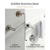 WZKALY Towel Rail Wall Mounted, 32-49cm Adjustable Towel Holder, Chrome