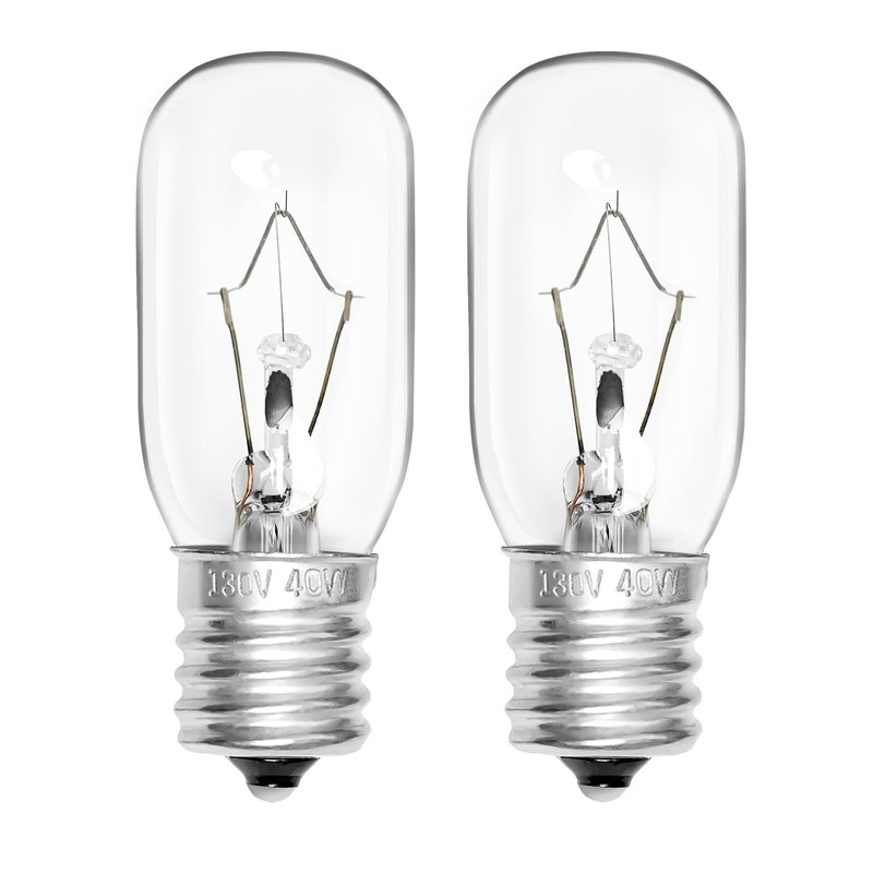 Belleone 2pcs Microwave Bulb WB36X10003-130V 40W Oven Light Bulb Compatible