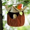 Hanging Hammock Bird Snuggle Cabin,Double Bird Nest Bed,Double Layer Bird