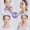 Twin Pack Glitter Multi-Scarf Mesh Mask, Summer Convertible Headband Muff Light Gray/Beige