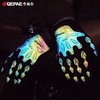 QEPAE Reflective Cycling Gloves Sports Gel Gloves (Black, M)