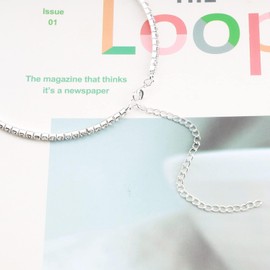 TseenYi Rhinestone Choker Silver Sparkling Choker Necklaces Crystal Choker Bridesmaid Wedding Jewelry for Women and Girls（1 Pcs)