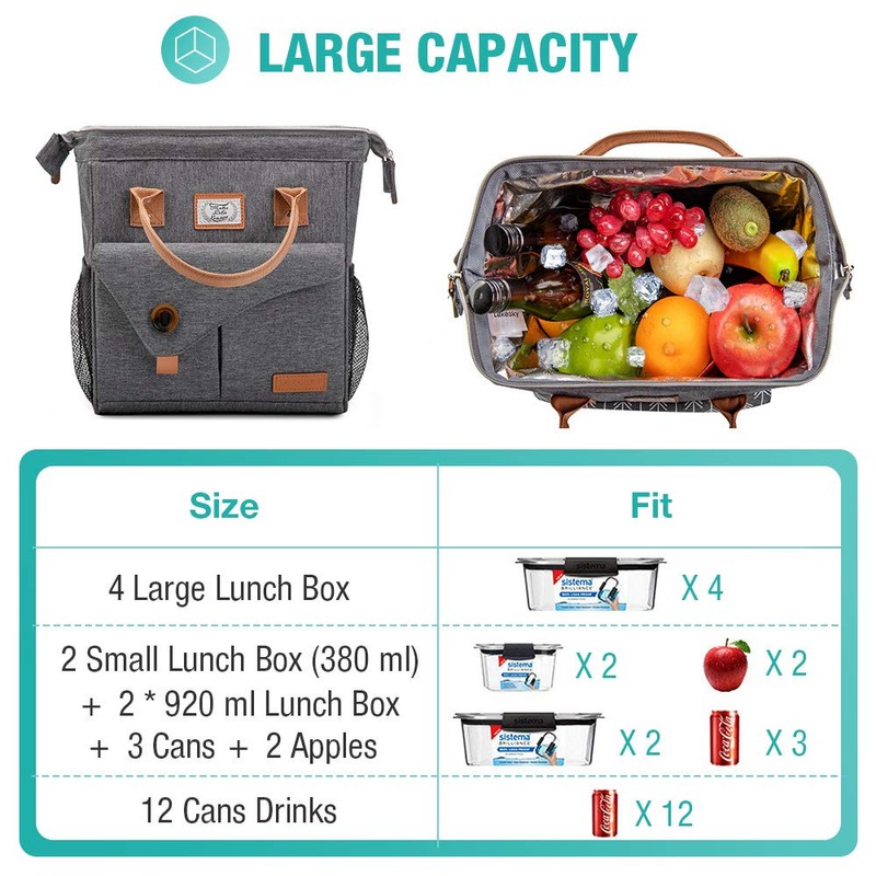 Lekesky Lunch Bag Women Insulated Lunch Box for Adults Work,