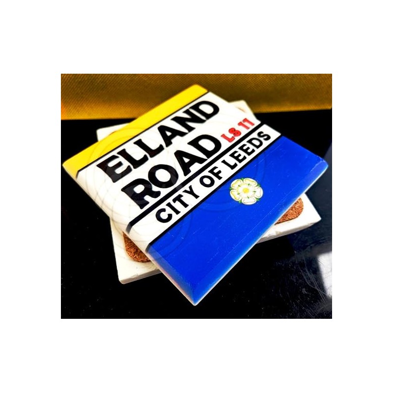 Generic Leeds Marble Coaster, Elland Road sign coaster| Leeds Leeds