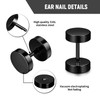 Earrings Men Women 8 Pairs Black Stud Earrings Fake Plug
