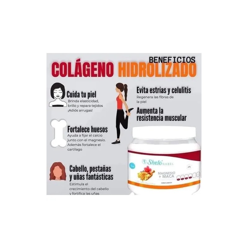 3 Colágeno Hidrolizado Magnesio + Maca / Aumenta Energía