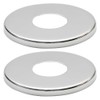2 x 21mm G1/2 Chrome Tap Shower Pipe Cover High