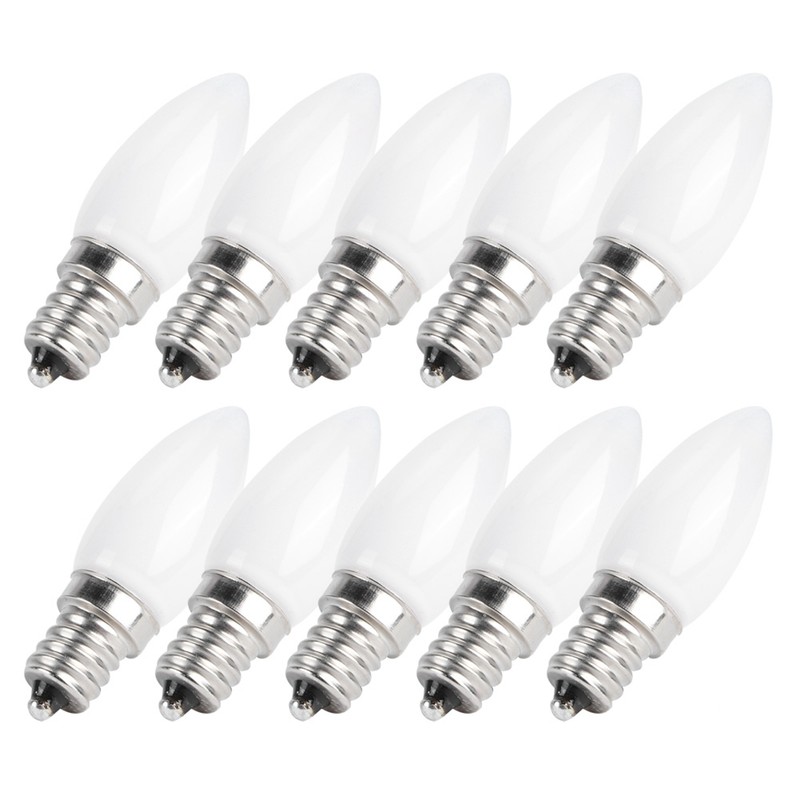 10pcs E12 LED Bulb 1.5W Warm White Lamp for Chandelier