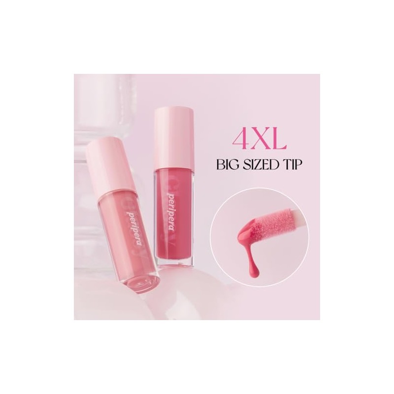 Peripera Brillo De Labios Ink Glasting, No Pegajoso, Brillo Intenso,
