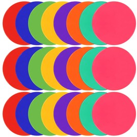 TuXHui Poly Vinyl Spot Markers 9 Inch Rubber Floor Dots Non Slip Agility Markers Flat Field Cones for PE Gym Classes, Classroom Activities and Games, Soccer Basketball Sports Speed Agility Training