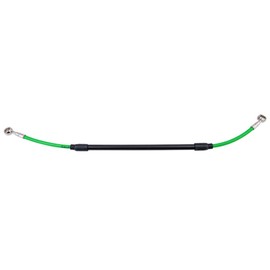 Tusk Rear Motorcycle Steel Braided Brake Line Standard Length Green for Kawasaki KX80 1998-2000