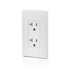 Leviton 20 Amp Decora Tamper-Resistant Duplex Electrical Wall Outlet, T5825-W,