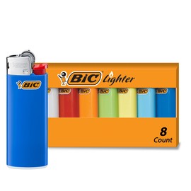 BIC Mini Lighter, Classic Collection, Assorted Unique Lighter Colors, 8 Count Pack of Lighters