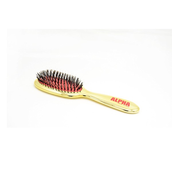 Hair Brush For Hair Extensions Pocket Mixture(Gold) By Alpha New York