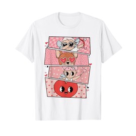 Retro Valentines Character Retro Heart Cartoon Cupik Kids T-Shirt