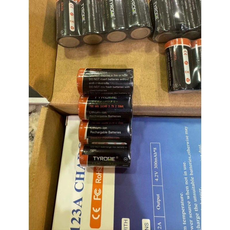 tyrone System, 8-Pack 123 Batteries and 6-Bay Charger