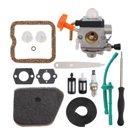 Carbhub C1Q-S174 Carburetor for STIHL FS87 FS90 FS100 FS110 FS130 HL90 HL95 HL100 HT100 HT101 KM90 KM100 KM110 SP90 Trimmer Replaces for 41801200604 41801200611 with Spark Plug Lawnmower