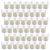 Housecret 48 Pack Warm White Unscented Clear Glass Filled Votive
