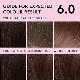Josh Wood Permanent Colour 6.0 (Light Brown) Celebrity-approved ammonia-free - Leaves hair super shiny and hydrated with 100% grey coverage - Natural-looking and Vegan