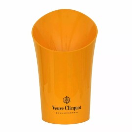 VEUVE CLICQUOT CHAMPAGNE 15" ORANGE ACRYLIC ICE BUCKET MAGNUM NEW