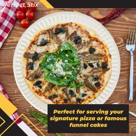 Perfect Stix 9" Uncoated Paper Plates- White, Pack of 200 | Perfect Stix