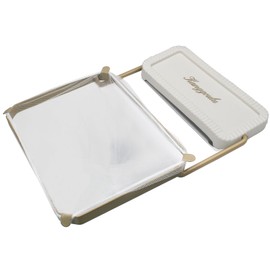 HARSKIYER Sink Corner Strainer with 100 Disposable Mesh Bags, Foldable Food Catcher for Kitchen Sink, Metal Frame Hanging Kitchen Garbage Filter Basket for Leftovers Collection (White)