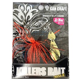 GAN CRAFT(ガンクラフト) スピナーベイト キラーズベイト ミニ2 3/8oz アングリーレッド/ゴールド #12 ルアー