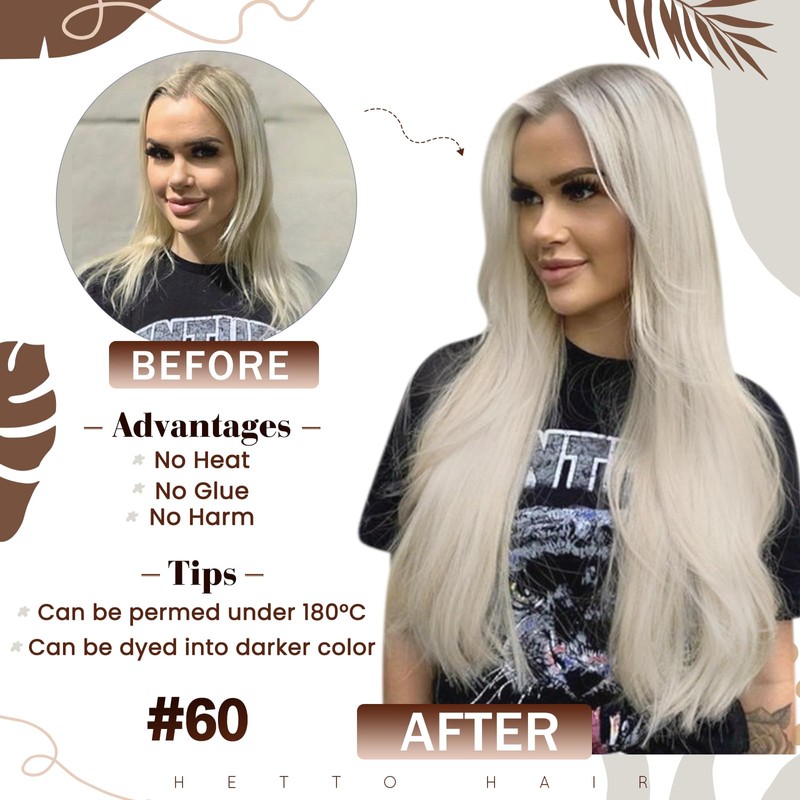 Hetto Blonde Micro Ring Extensions, Real Hair Remy Micro Ring