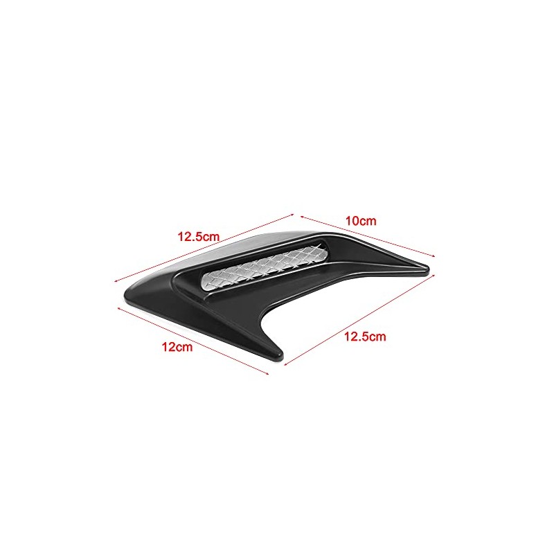 sourcingmap 2 Pcs Black Plastic Auto Car Hood Air Flow