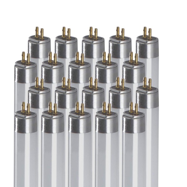 GoodBulb 6-Watt 9 Inch T5 Fluorescent Light Bulb | 4100K Cool White Medium Bi-Pin Base | 240 Lumens 65 CRI 6000 Life Hours | Instant/Programmed Start | Pack of 20 Bulbs