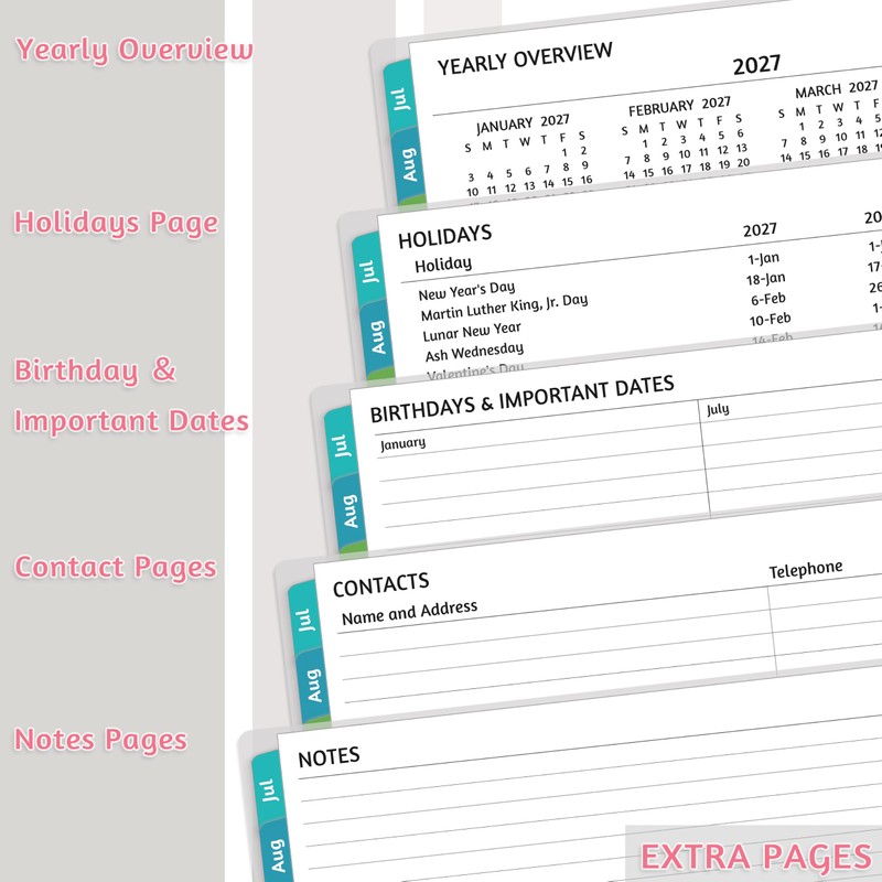 2027 Appointment Book - January - December 2027, Appointment Planner